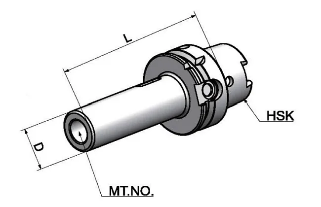 HSK100A-MTA5-200 Морзе с лапкой.