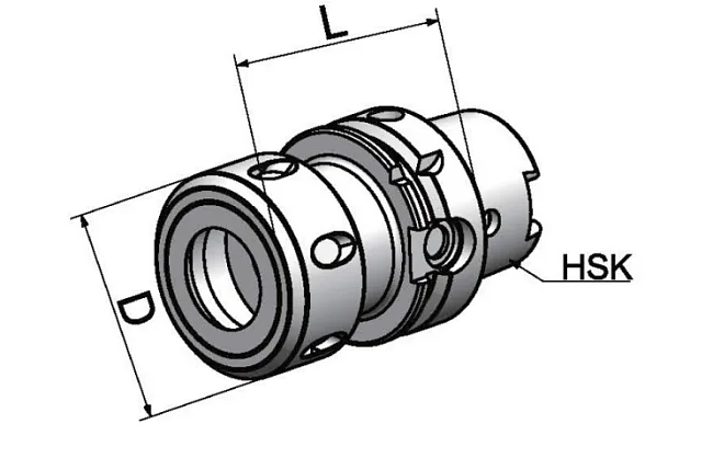 HSK50-OZ32-130 Патрон цанговый.