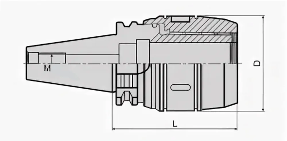 NT50-SC42-150 Силовой цанговый патрон.