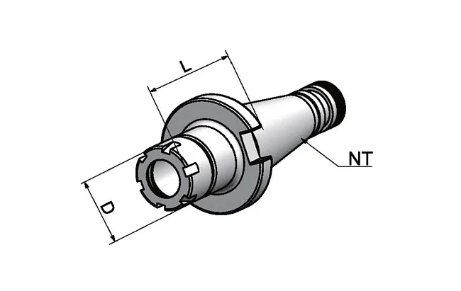 NT40-ER11M-100 Цанговый патрон мини