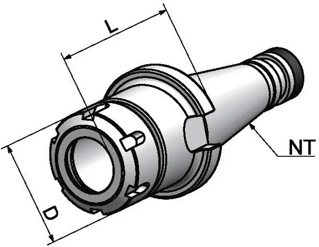 NT40-ER25-70 Патрон цанговый.
