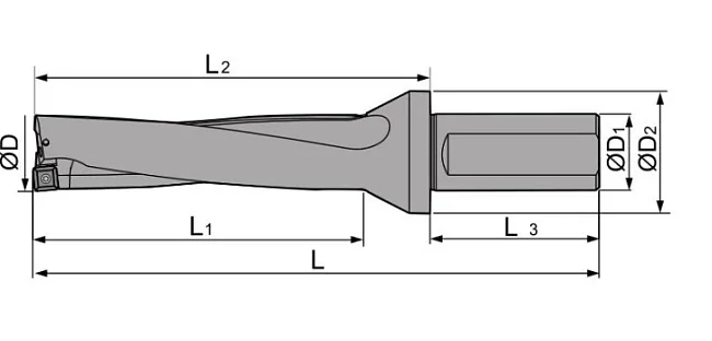 Сверло со сменными пластинами 125-XP20 SP04-02 ZD02