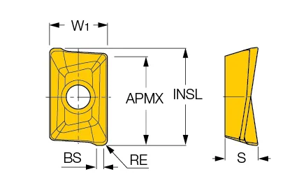 APKT 1003PDFR-MA TPK01 Пластина фрезерная