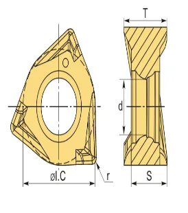 WNMU 080608EN-GM TCK5215 Пластина фрезерная