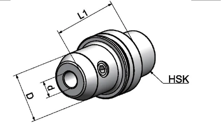 HSK100A-SLA16-100K Патрон Weldon с подачей СОЖ.