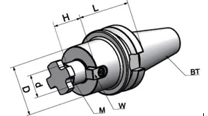 BT50-FMB32-150 Патрон Патрон для торцевых фрез.