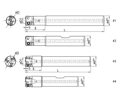 MFH03R-1616-100L-2T Концевая фреза